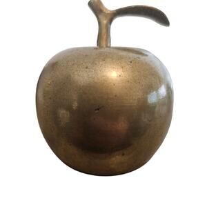 Vintage Brass Apple Bell MCM Collectible 2.75" Victorian Abstract Home Teacher